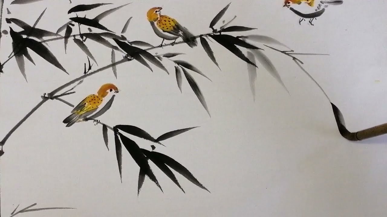 9-13竹子教学-简单构图却技巧干货满满/Bamboo-Simple layout,but lots of skill inside, get it?|Chinese painting(2021)