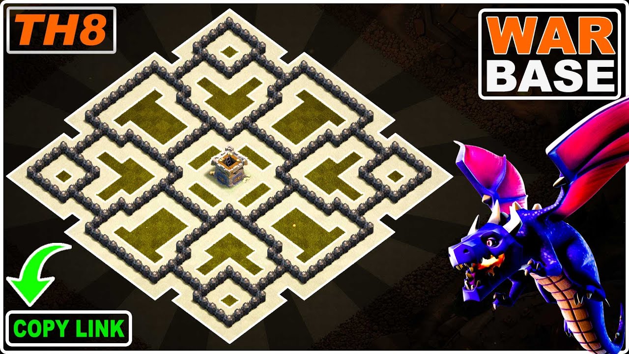 NEW COC TH8 War Base 2023 COPY LINK | Town Hall 8 Base Design - Clash of Clans