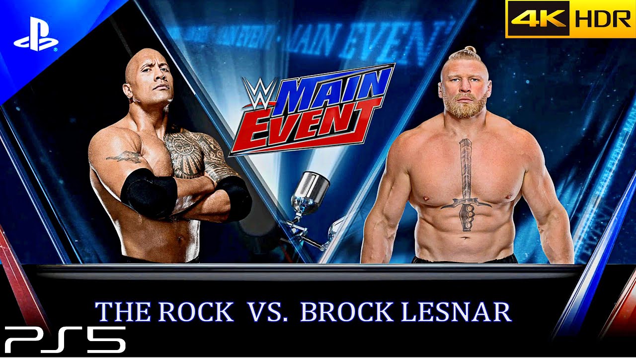 (PS5) THE ROCK VS BROCK LESNAR | Main Event | WWE 2K22 - PS5 Gameplay [4K HDR 60FPS]