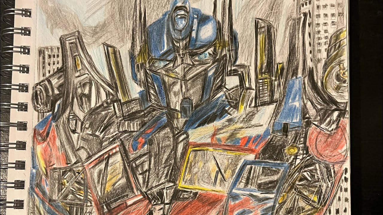 Drawing Optimus Prime Timelapse #transformers #optimuprime 