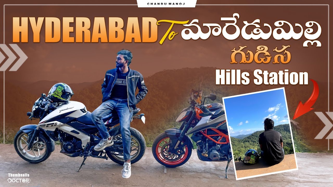 Hyderabad to maredimalli || Gudisa Hills station || Day 1 || Telugu Moto vlogging || chandu manoj