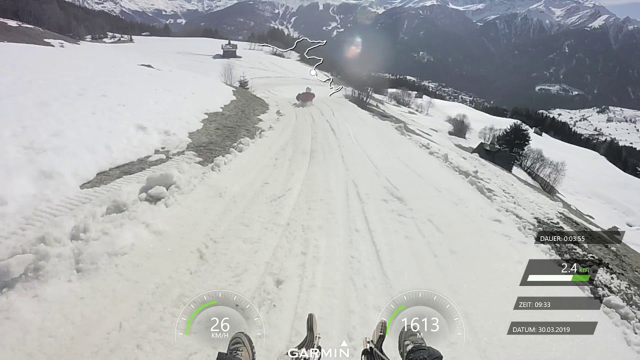 Rodeln am Schönjoch / Steinegg in Fiss am 30.03.2019