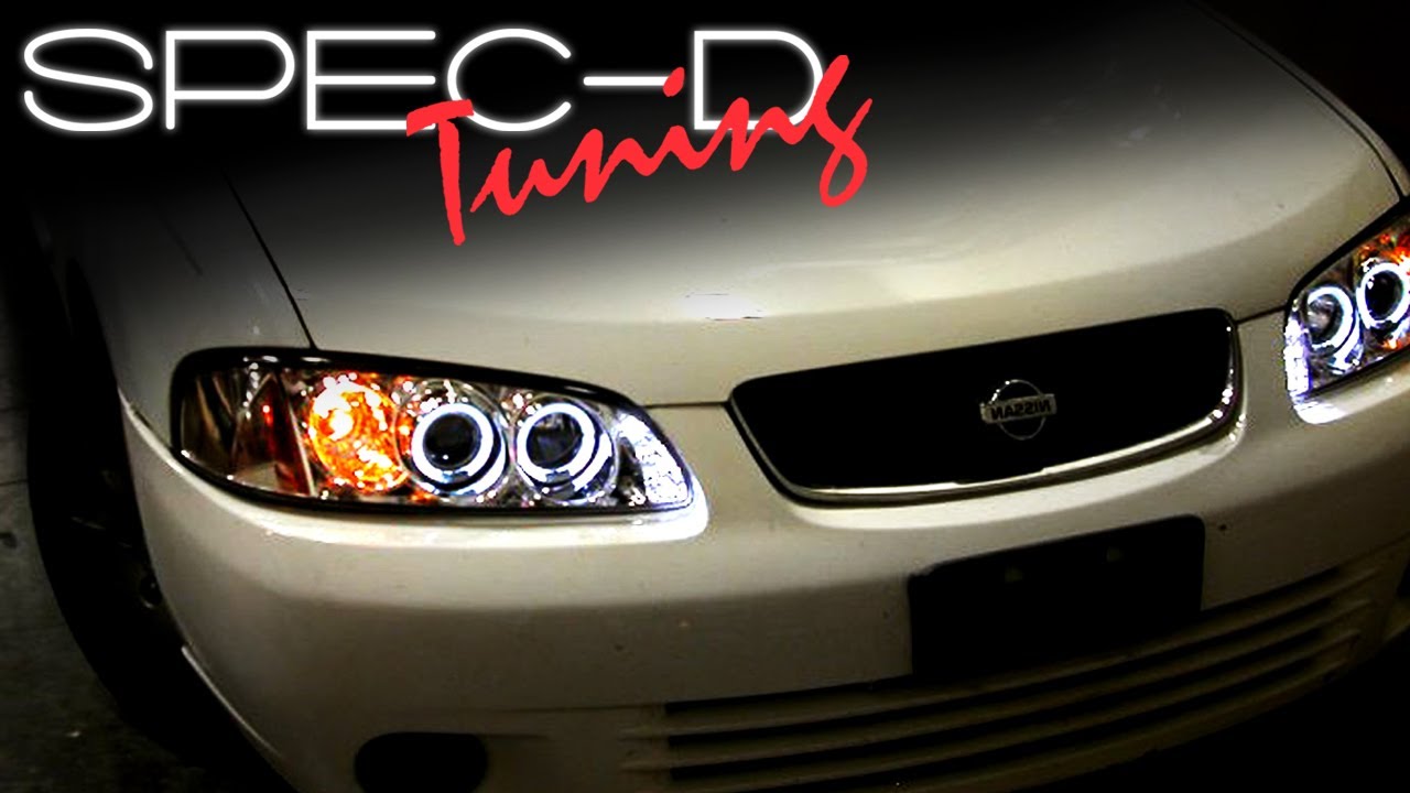 SPECDTUNING Installation Video: 2000-2003 Nissan Sentra Projector headlights Installation