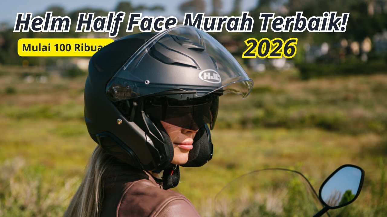 5 Rekomendasi Helm Half Face Murah Terbaik Mulai 100 Ribuan!