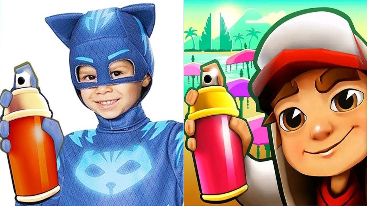 Subway Surfers Miss MAIA vs PJ Masks Heroes vs SPIDER POOL Subway Run Gameplay HD