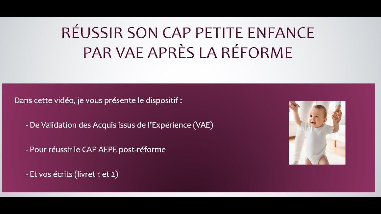 Réussir son CAP Petite Enfance par VAE après la réforme du diplôme