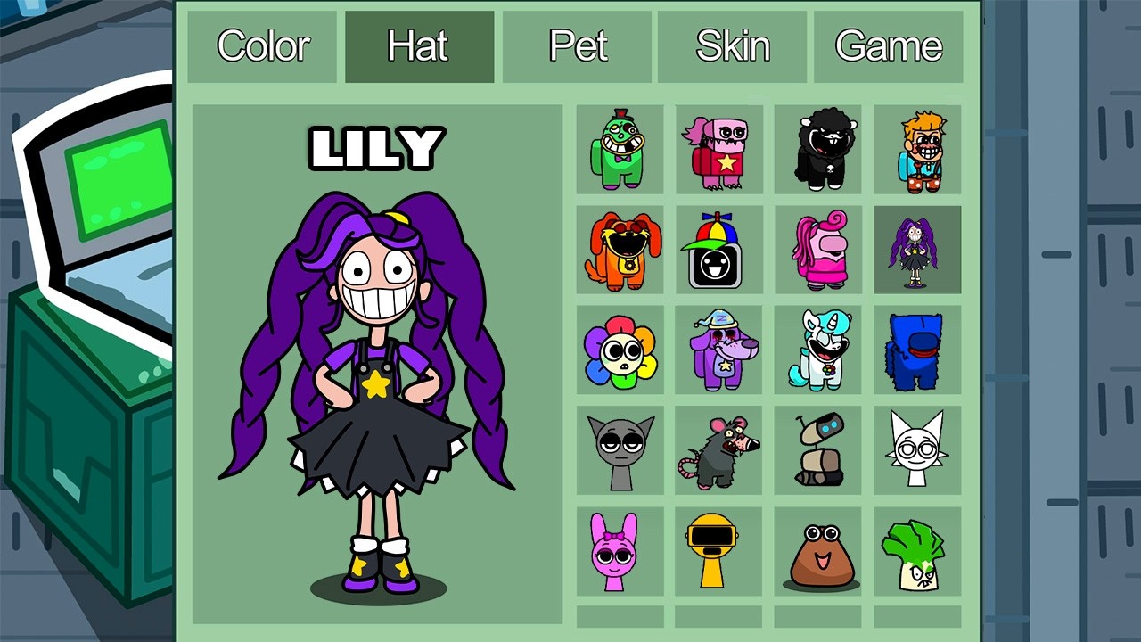 Lily (poppy) in Among Us ◉ 1000 iQ impostor funny