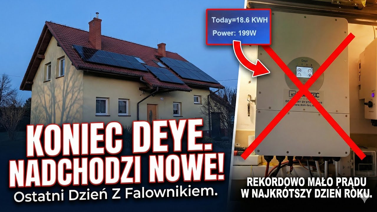 To KONIEC mojego falownika DEYE. Wymiana w najkrótszy dzień roku!