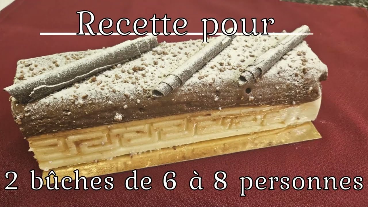 Buche de Noël chocolat vanille. Chocolate vanilla Christmas log