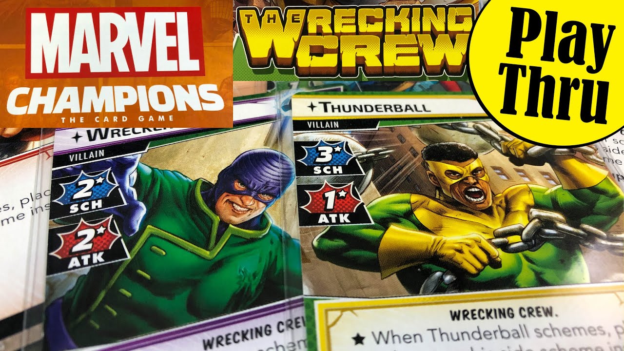 WRECKING CREW против MARVELS - Капитан Марвел и Мисс Марвел - прохождение MARVEL CHAMPIONS