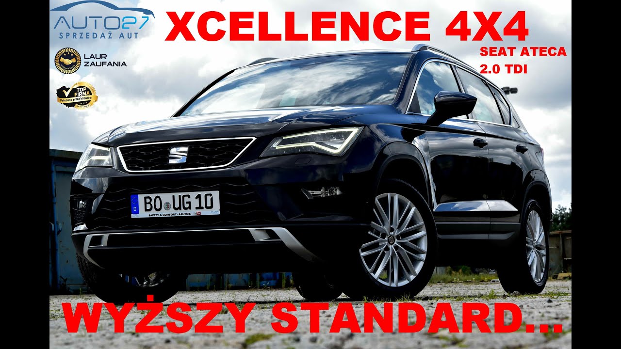 #AUTO27 - SPRZEDANY - TEST - SEAT ATECA Xcellence 2.0 TDI 4x4. mr2017. ACC. Wyższy Standard...