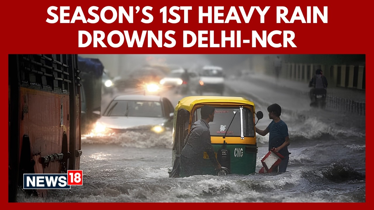 Yellow Alert In Delhi | Heavy Rains Trigger Waterlogging & Chaos | Monsoon Wreaks Havoc | 4K