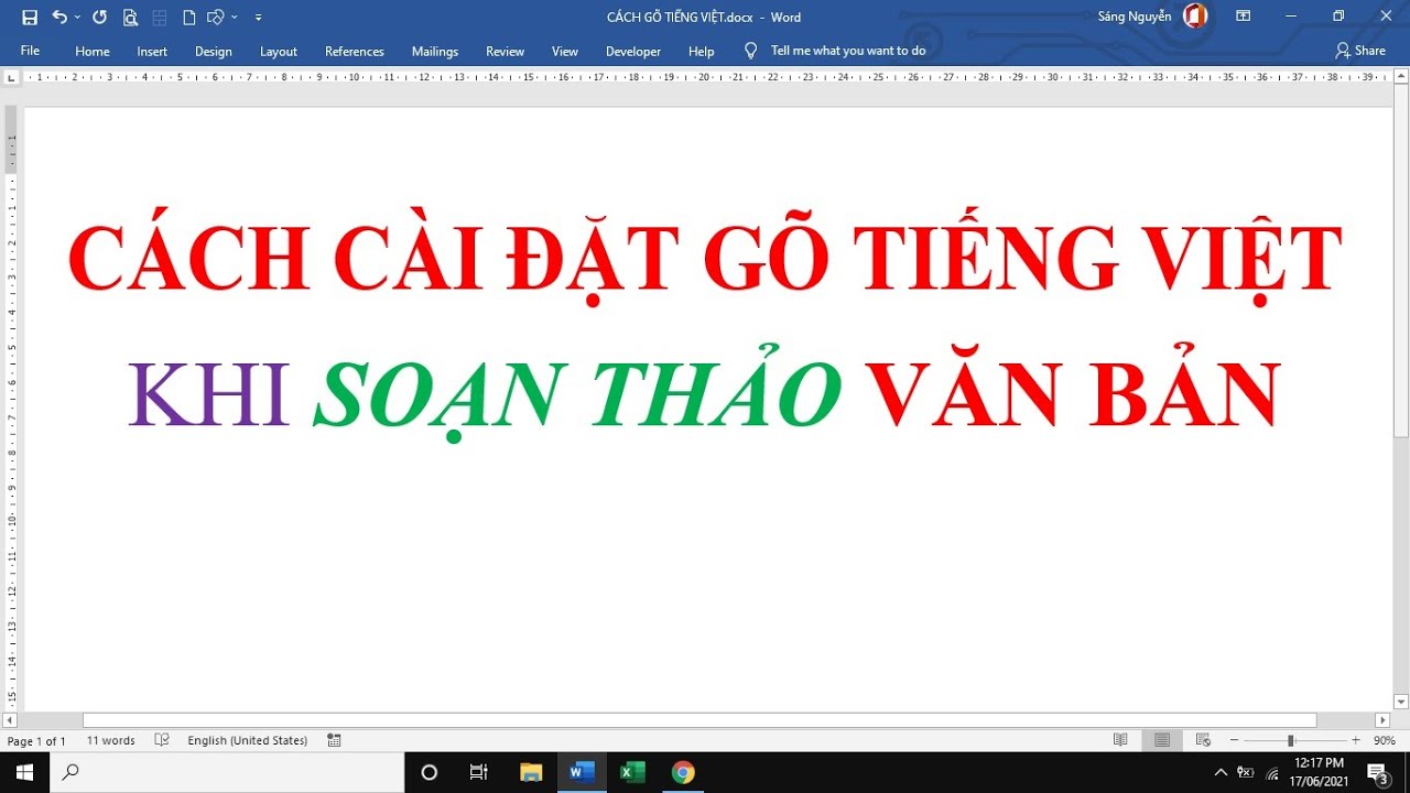 Cách cài đặt gõ Tiếng Việt trong soạn thảo văn bản