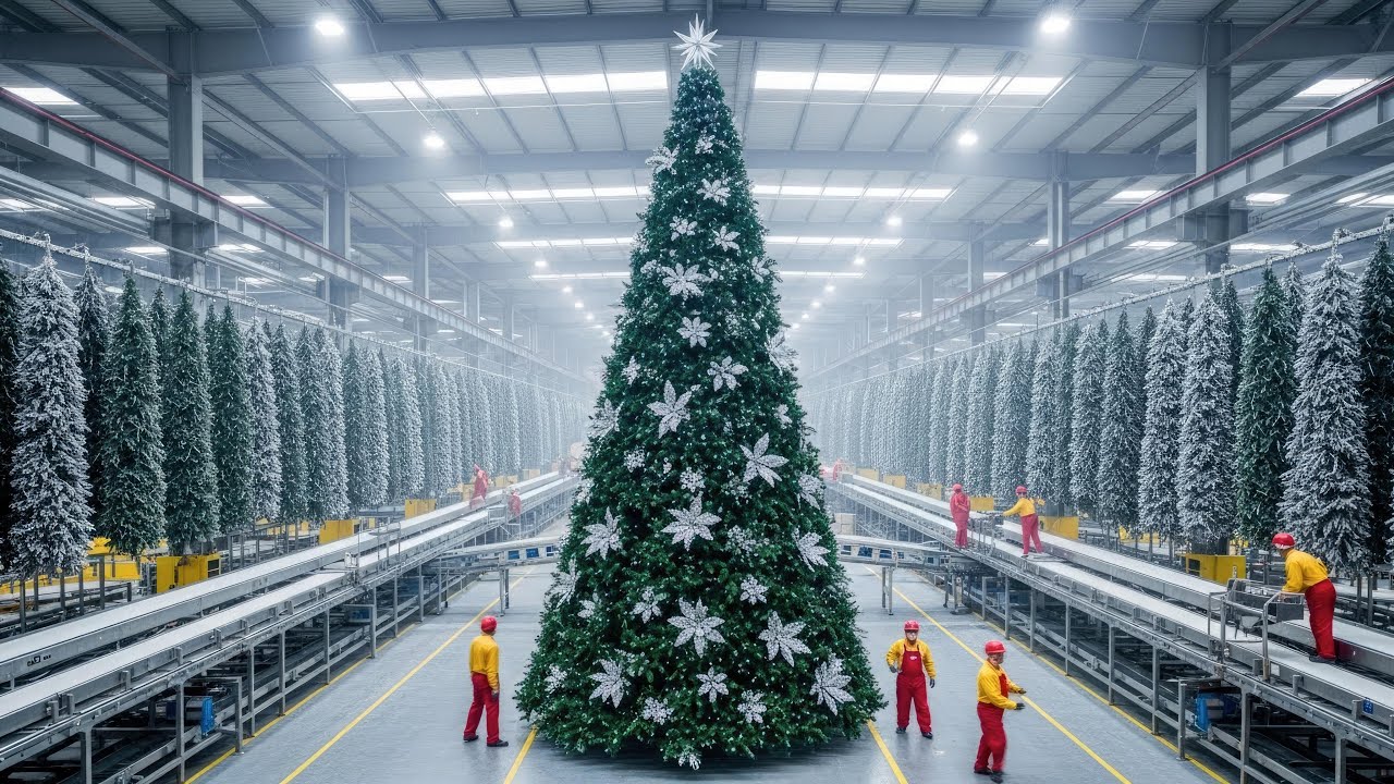 Inside the Christmas Tree Factory: From Synthetic Fibers to Luxury Holiday Trees (Full Process)