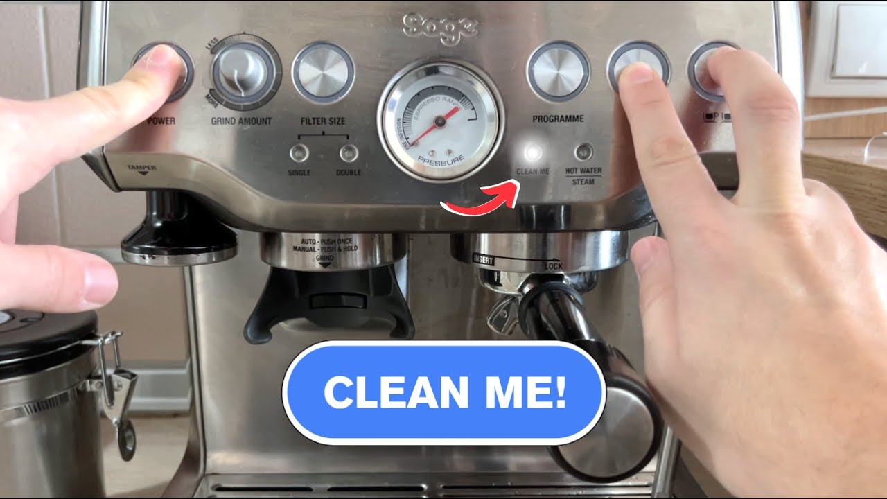 Как чистить Breville Barista Express (цикл Clean Me)