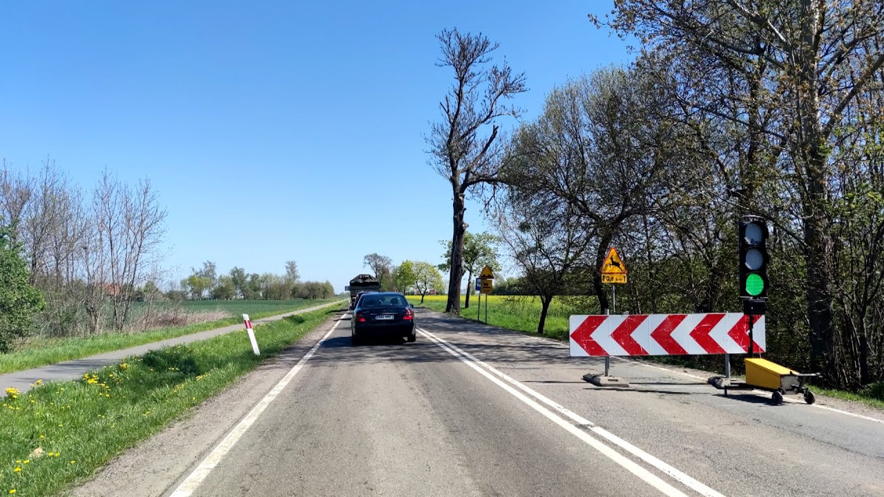 DK55. Trwa remont drogi na odcinku Malbork – Tragamin.