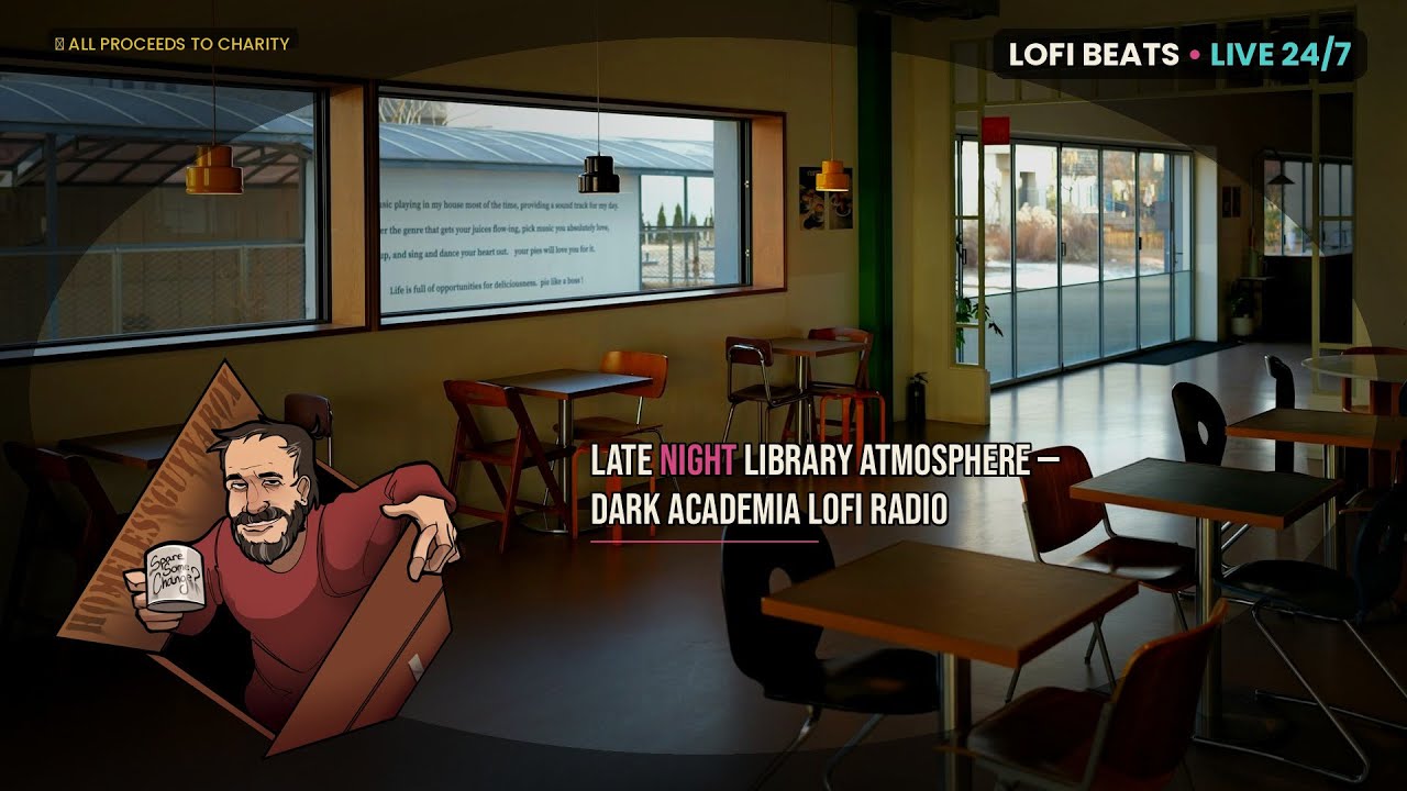 Late Night Library Atmosphere — Dark Academia Lofi Radio