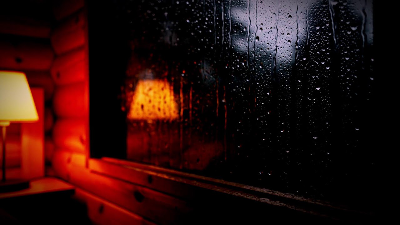 NONSTOP LIVE 🌧️ Rain on Window at Night  🔥 |  Fireplace Glow  | Sleep, Study, Relax  🌙 Rainy Night