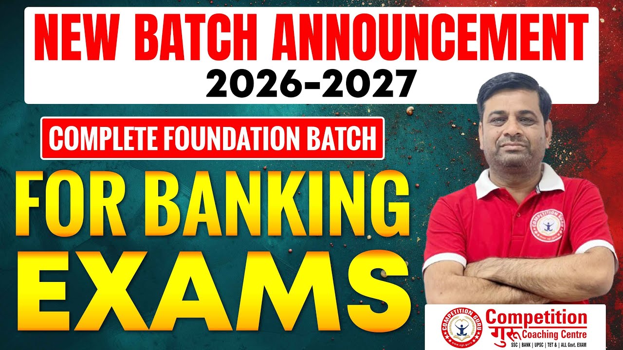 Crack Bank Exams 2026 with New Batch Announcement 🚀 SBI/IBPS PO Pre+Mains & All Bank Exams