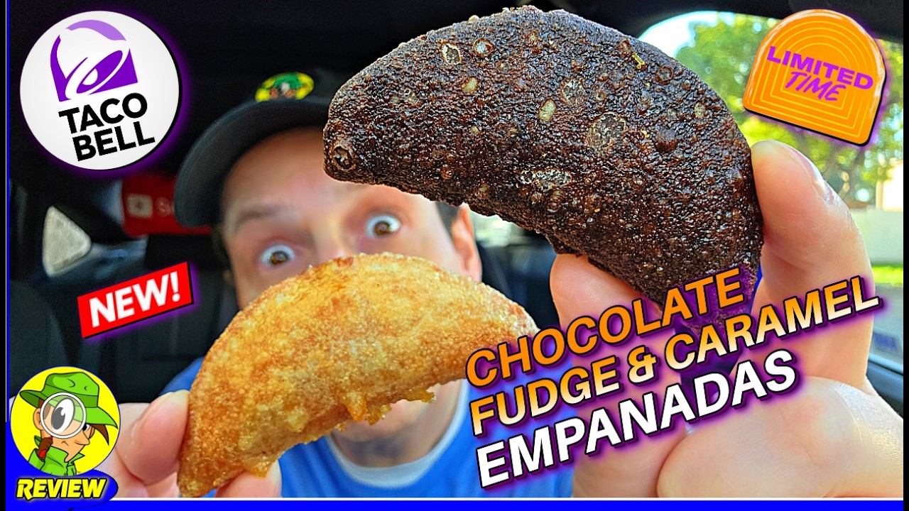 Taco Bell® Chocolate Fudge & Caramel Empanadas Review 🌮🔔🍫🥟 Are They Worth It? 🤔 Peep THIS Out! 🕵️‍♂️