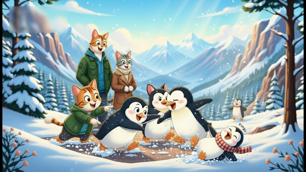 Milo & Pingu’s Epic Snow Adventure | Cute Cats & Penguin Story#Cats#AnimalStory