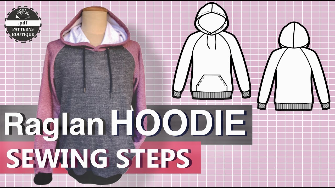 Raglan Hoodie for Men — Complete Sew-Along Tutorial (No Talking) | PDF Patterns Boutique