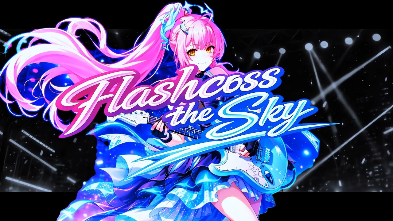 Flash Across the Sky – Anime Opening Music (J-Pop Rock Style + Cute Chibi)