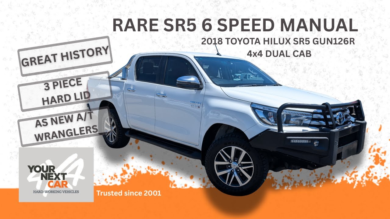 🚨 ⭐RARE⭐2018 HILUX SR5 GUN126R 4x4 + Bullbar For Sale 6 Speed Manual Diesel Best 4WD Dealer Be Quick