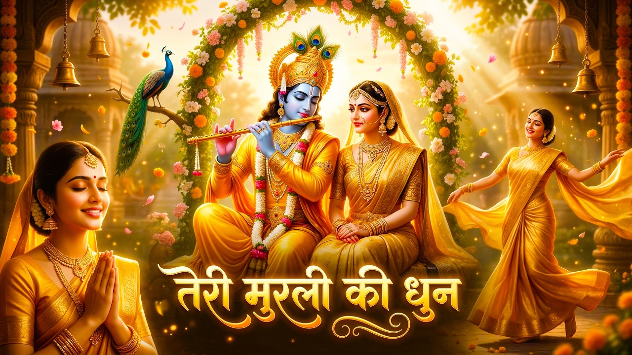 तेरी मुरली की धुन सुनकर बरसाने से चली आई| मुरली की धुन में खोई राधा|#krishna #radheradhe #video#song