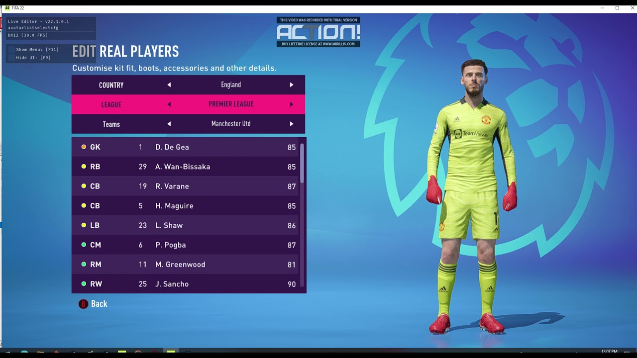 FIFA 22 - I'm generate Kai Rooney for youth player by use Live Editor & Cheat Table
