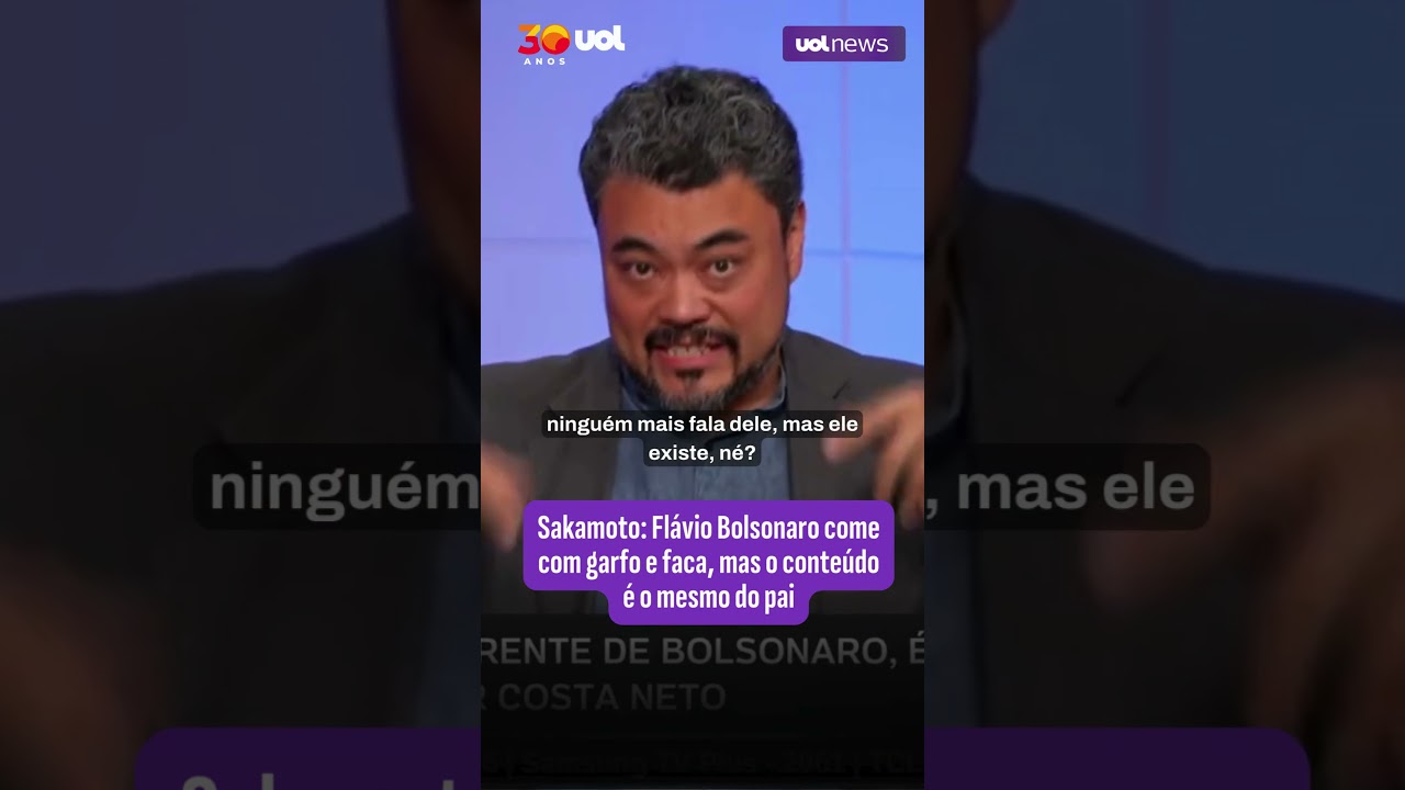 Sakamoto: Fl&aacute;vio Bolsonaro come com garfo e faca, mas o conte&uacute;do &eacute; o mesmo do pai