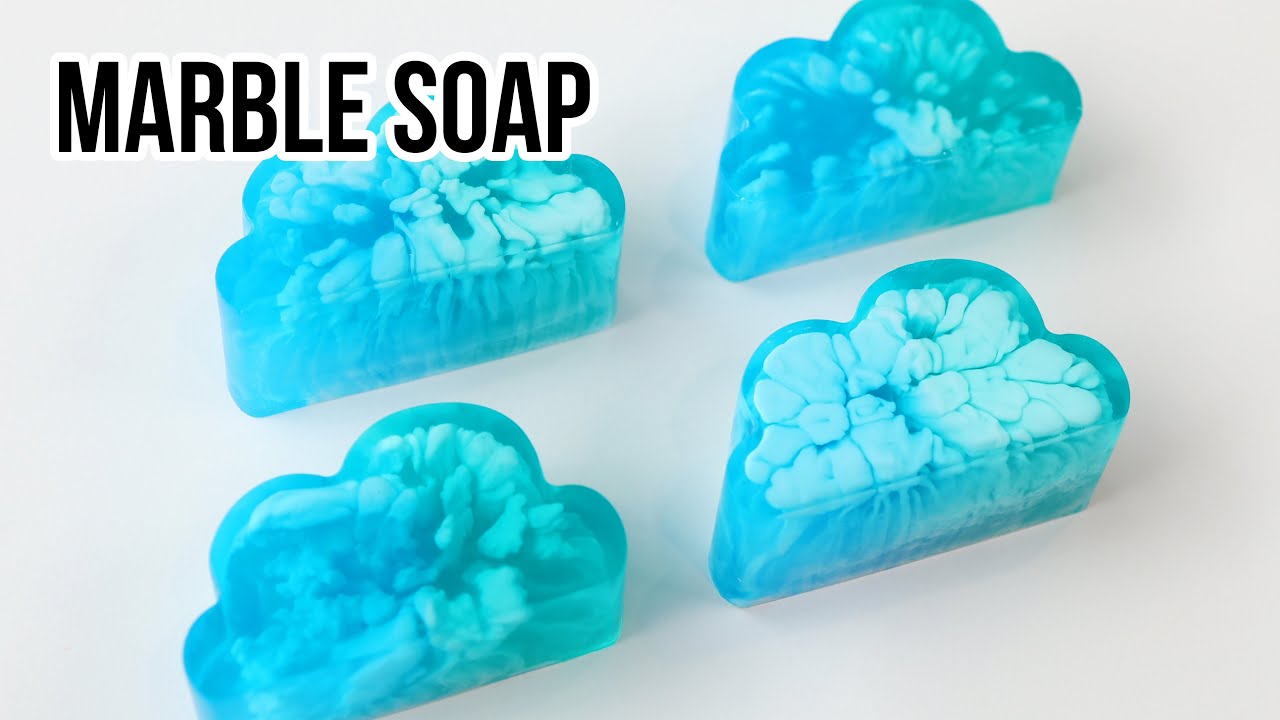 Cloudy Marble MP soap for beginners 초보도 쉽게 따라할 수 있는 구름 마블 비누 만들기 | Nocturn soap