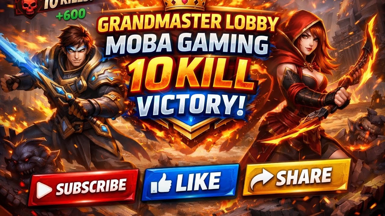 GRANDMASTER LOBBY 😈 | 10 KILLS DOMINATION | MOBA GAMEPLAY #mobalegends5v5 #gyangaming #raistar
