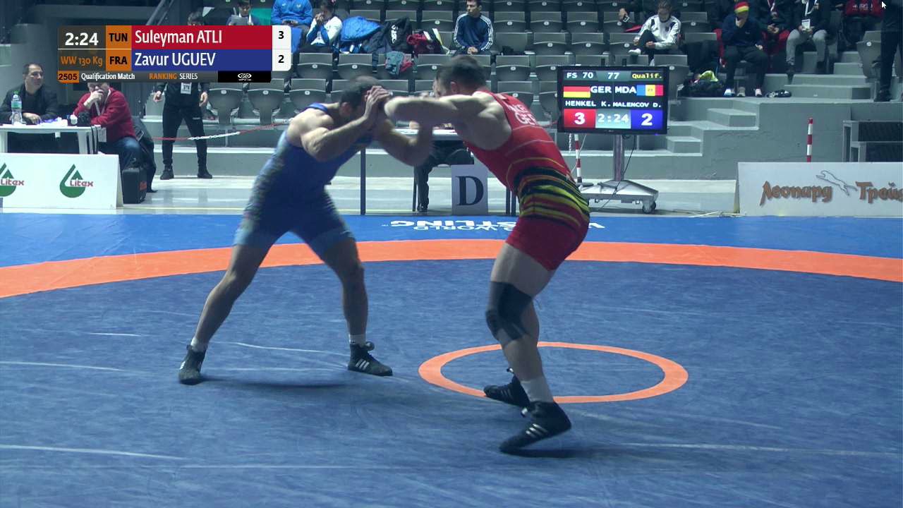 Qual. FS - 70 kg: K. HENKEL (GER) v. D. MALENCOV (MDA)