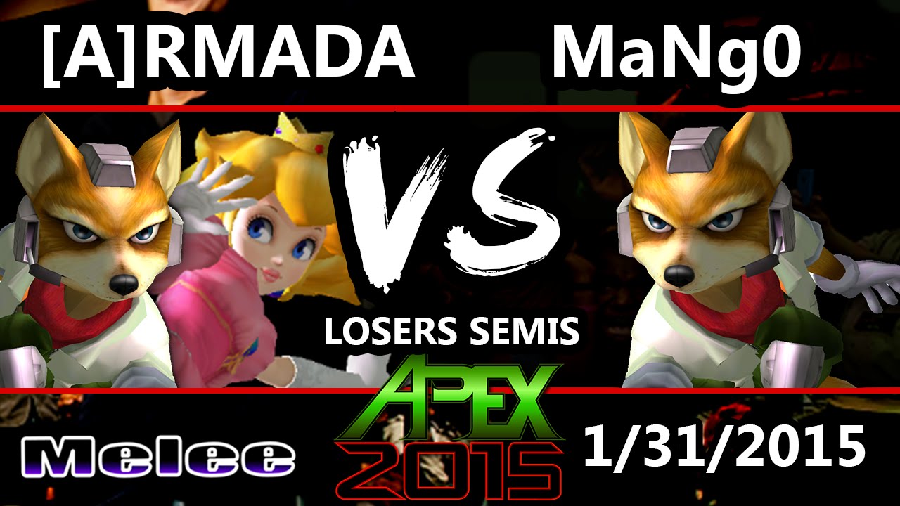 Apex 2015 - Armada (Peach, Fox) Vs. Mango (Fox, Falco) - Losers Semis - SSBM