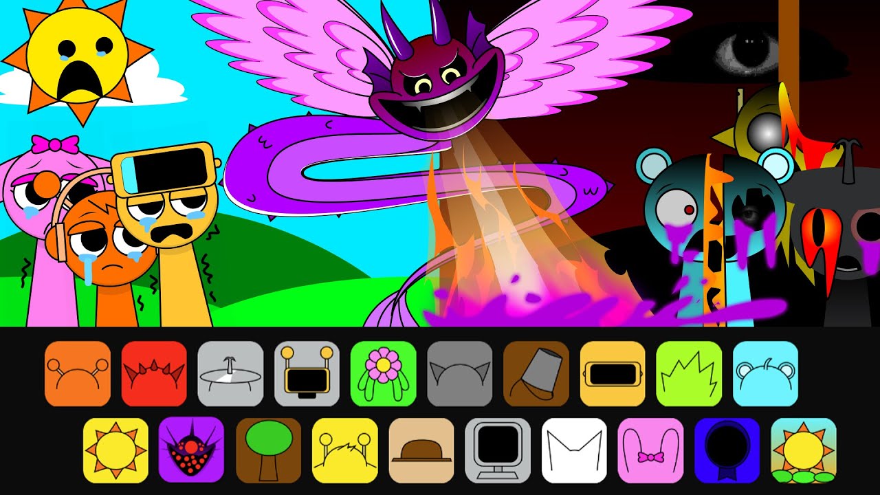 Sprunki DURPLE INFECTION Theory (Sad Story) - Sprunki was Destroyed! How Create Sprunki Oc