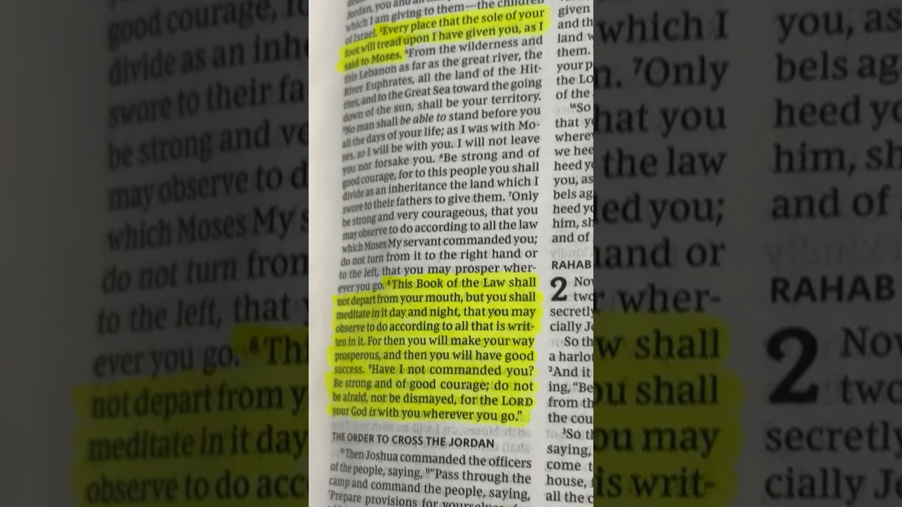 Scripture for today: Joshua 1:8-9