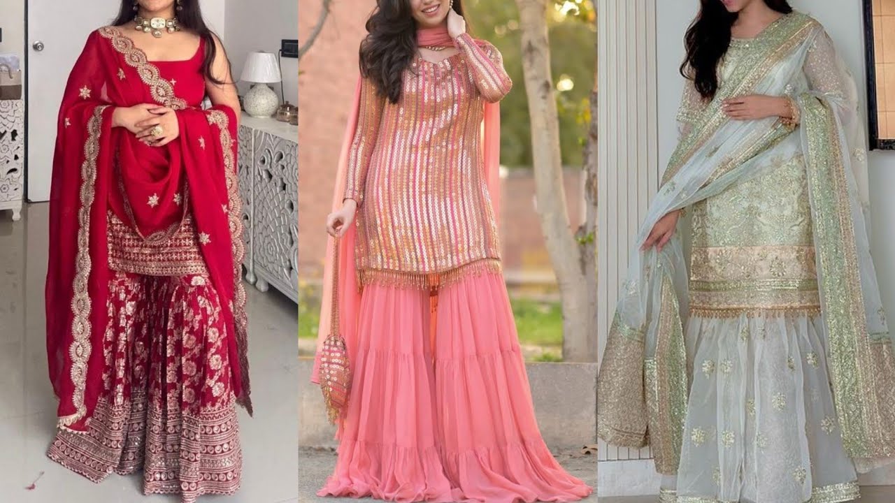 Party wear Sharara suit designs 2026 || Latest sharara suit designs 2026