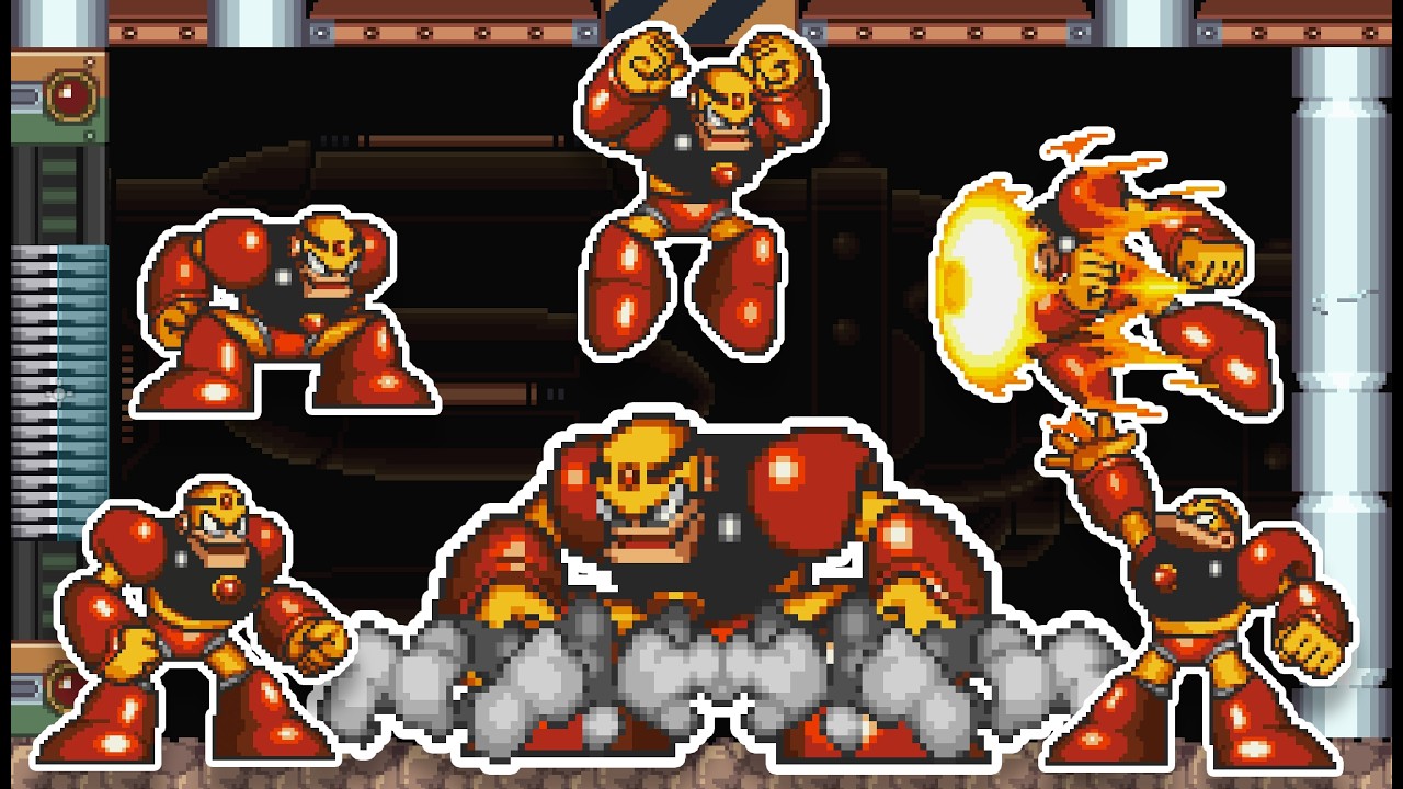 Mega Man remake in MM7 style - Guts Man full gameplay