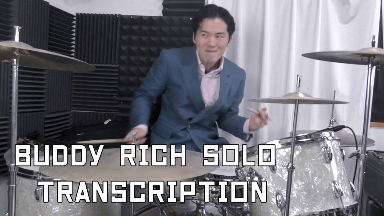 【Transcribe】Buddy Rich drum solo from 
