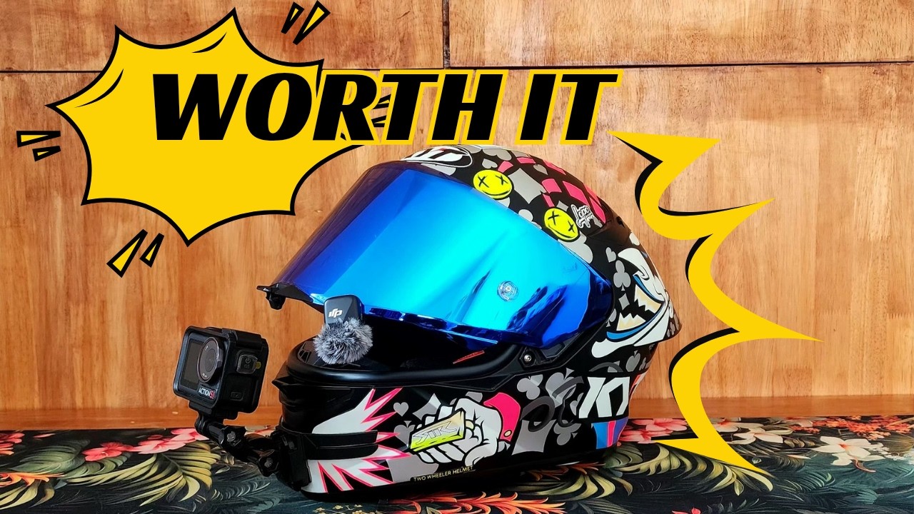 Perfect Motovlog Helmet Setup | Camera + DJI Mic Mini Installation Guide #dji #motovlog #djimicmini
