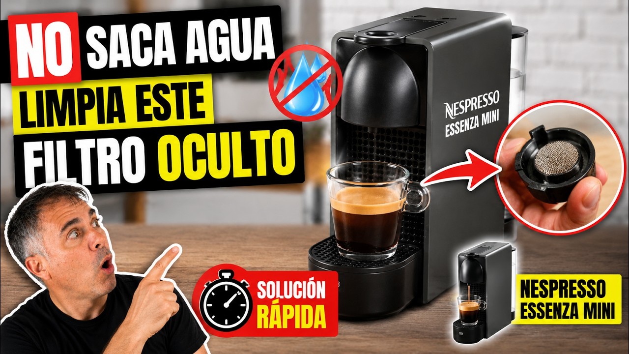 ¿Tu NESPRESSO Essenza Mini NO SACA AGUA? ☕💧 ¡Limpia este FILTRO oculto!