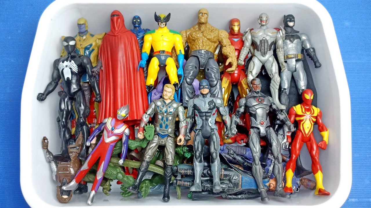Koleksi Figure Super Hero | Marvel and DC, The Thing, Wolverine, Cyborg, 