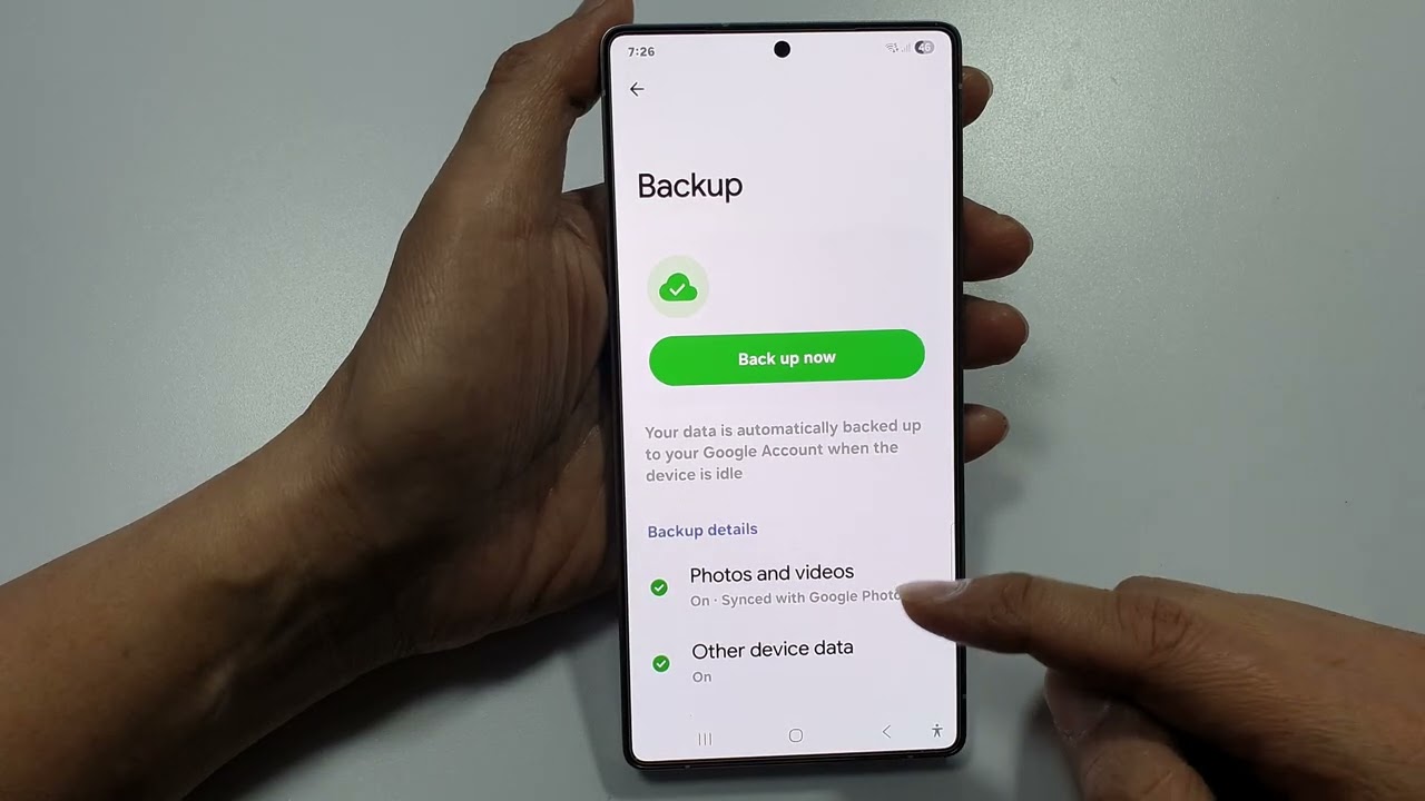 How to Back Up Device Data to Google Account/Drive on Samsung