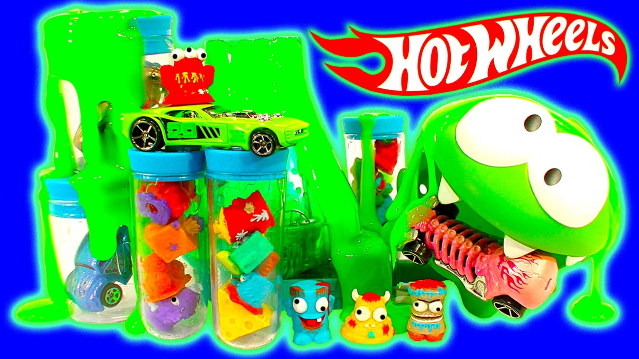 Hot Wheels Color Splash & Trash Science Lab Color Shifter Ooze Volcano FUN