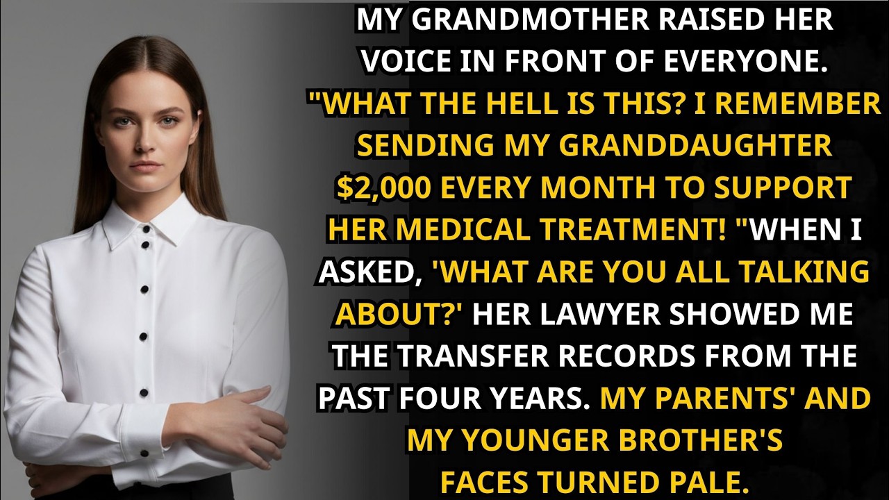 My grandmother shouted what the hell i sent $2,000 monthly for my granddaughter’s care! faces pale
