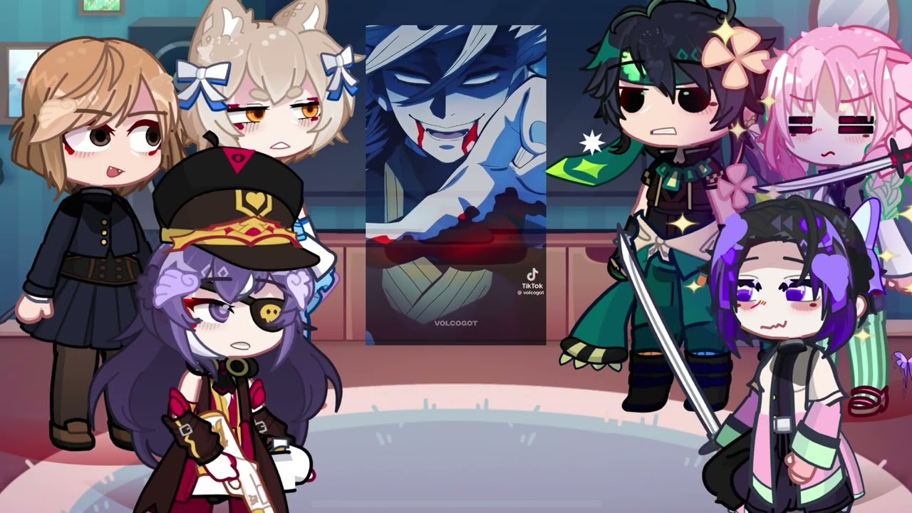 Fandoms react to doma | Giyuu | Demon slayer | Gacha life 2
