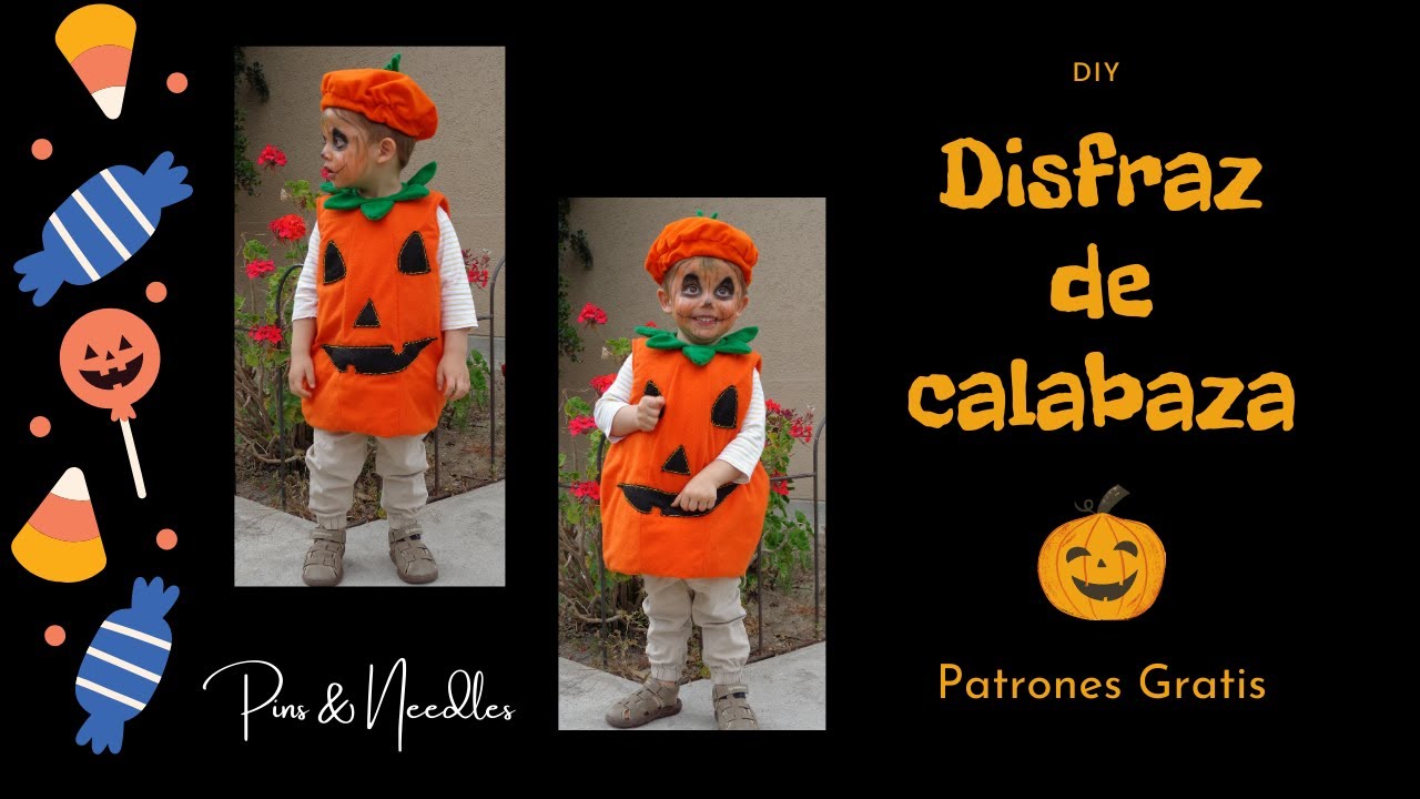 Disfraz de calabaza infantil DIY Tutorial y Patrones Gratis!!!