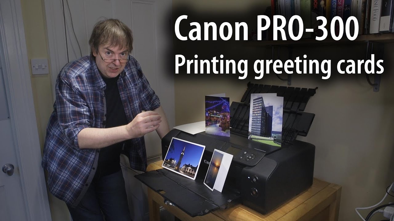 Printing greeting cards on the Canon PRO 300.  Card sizes and templates