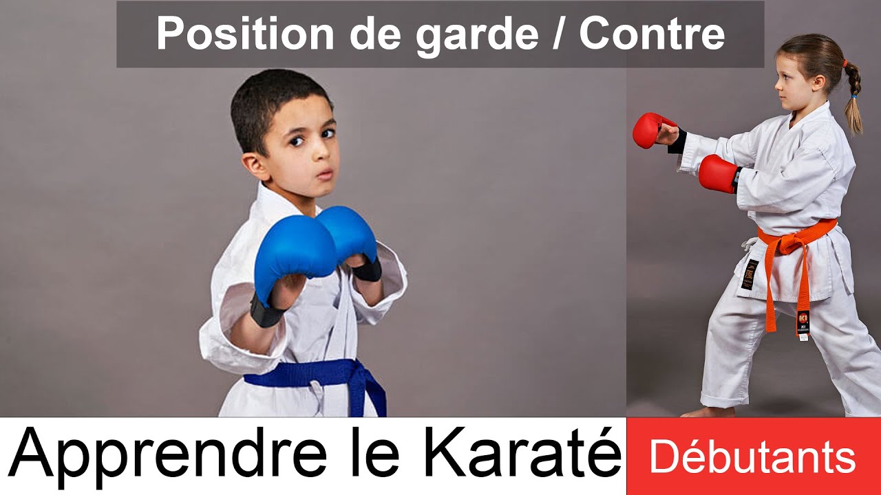Apprendre le karaté : Position de garde, contre et déplacements. Karaté enfants débutants.